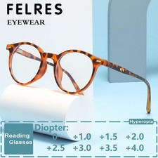 Unisex TR90 Oval Anti Blue Light Reading Glasses Clear Lens Presbyopic Glasses
