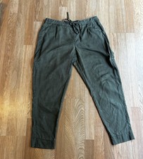 Soho New York Dark Olive Drawstring Women  s Trouser Pants Size Medium