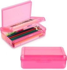 Pencil Box Large Capacity Pencil Boxes 2 Compartments Hard Pencil Case W/