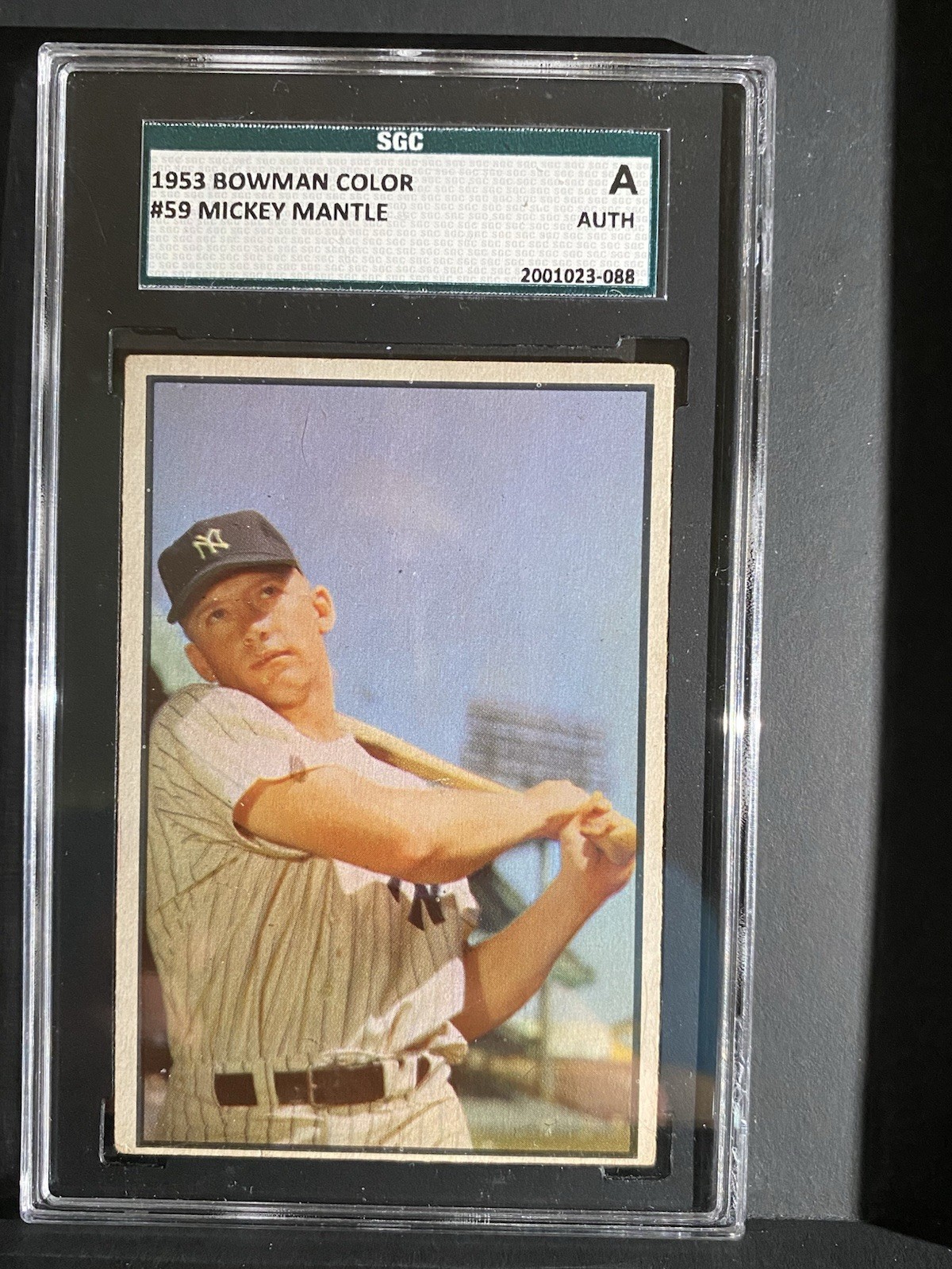 1953 Bowman #59 Mickey Mantle SGC Authentic - NY YANKEES