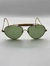 Vintage 1940s WWII Loop Aviator Pilot Sunglasses