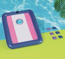 NIB Sun Squad Inflatable Pool Cornhole Game   Pink  Blue   Brand New
