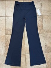 NWT Yogalicious Lux Harmony 7/8 Flare Hi Rise Ruched Waistband Size S Navy 78