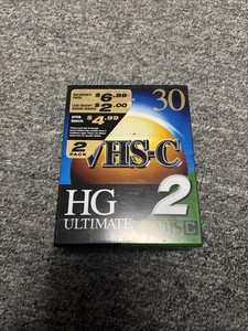 TDK 30 VHS-C HG Ultimate Camcorder Cassette Tapes Blank NEW SEALED 2 Pack
