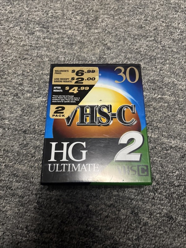 TDK 30 VHS-C HG Ultimate Camcorder Cassette Tapes Blank NEW SEALED 2 Pack