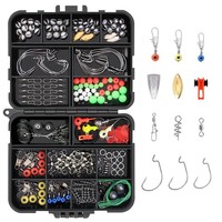 AngelzubehöR Set 191Tlg Angelhaken Kit Jig Haken Sinker Wirbel Snaps Box 290G