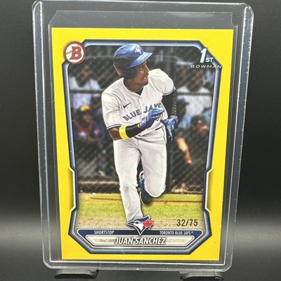 2026 Bowman Juan Sanchez 1st Bowman Yellow /75 BP-25 Toronto Blue Jays
