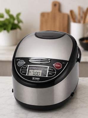 Tiger JAX-T18U-K 10 Cup Micom Rice Cooker Steamer Slow Cooker Black
