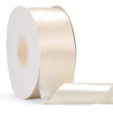 Ivory Double Faced Satin Ribbon 2 Inch x 50 Yards Craft Gift Wrapping Wedding