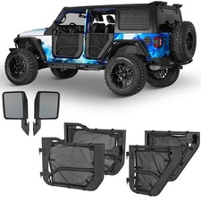 Tubular Front & Rear Half Door + Mirror for 1...