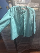 Blue Women  s Office Blazer, Blue, Size 14, Alfred Dunner