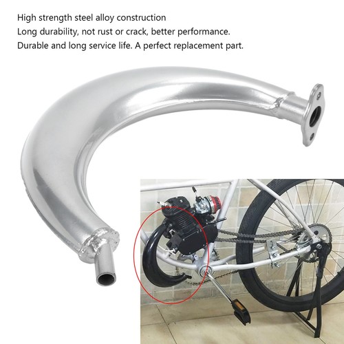Half Moon Banana Exhaust Muffler Pipe Steel Alloy For 2 Stroke 49cc 60cc 66c LVE - Picture 6 of 22
