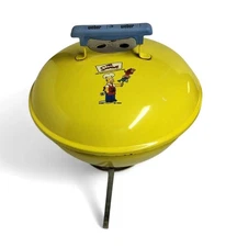Vintage Weber Smokey Joe Simpsons 10th Anniversary Yellow Grill Limited Ed