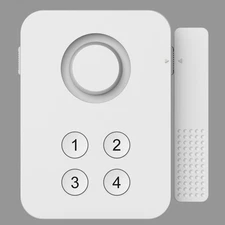 HomeZone Wi-Fi Smart Keypad Controlled Window or Door Alarm, White, 4 oz