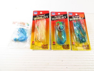 3 Pack Howie's Tackle Original Howie Fly Rigged Power Blue/Blue Silver/Custom 50