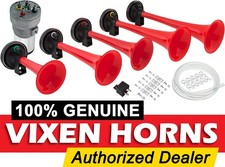 Loud 5 Trumpet La Cucaracha Musical Air Horn Kit Cartruck 12v Red Vxh6803r
