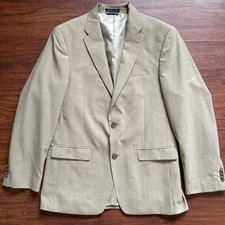Tommy Hilfiger Men  s 38R W32 Wool Blend Modern fit Sport Coat Blazer Tan Beige