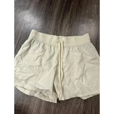 Calia Women's Creamy White Nylon Blend Athletic Drawstring Shorts - Size M