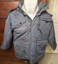 Canada Weather Gear Hooded Parka Black Jacket Heavyweight Size Medium