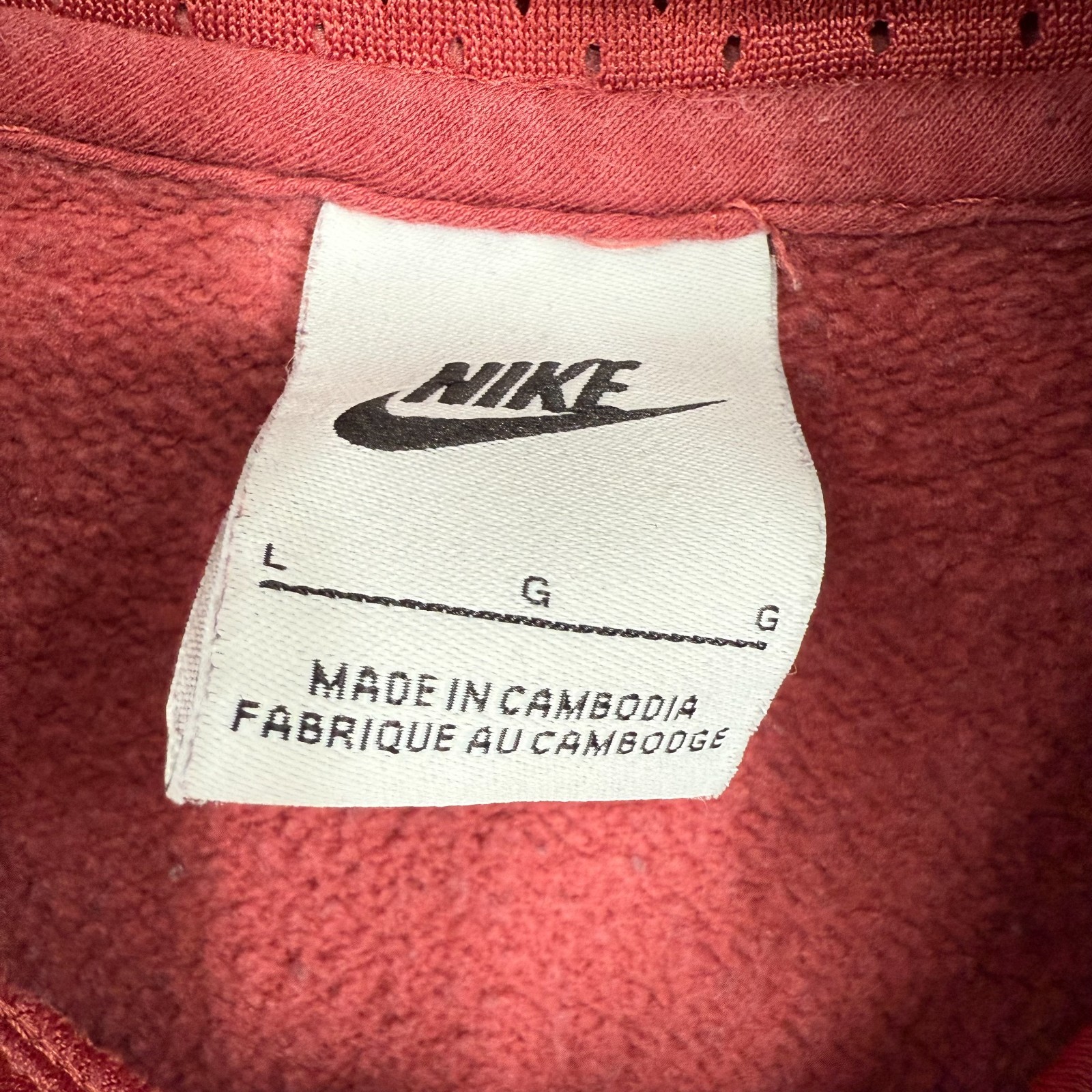 Nike Air Men’s Large Red Blue Colorblock Hoodie Pullover Fear of Heights Fleece thumbnail 6