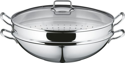 WMF Macao Inducción Wok Sartén Cromargan 36cm Plata Devolución Nuevo - Otros - Imagen 1 de 4