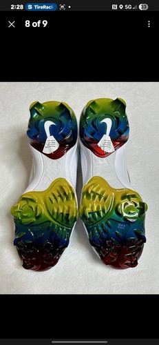 Nike Force Zoom Trout 9 Pro MCS Baseball Cleats Rainbow FB2908-106 Men’s Size 10 - Picture 3 of 3