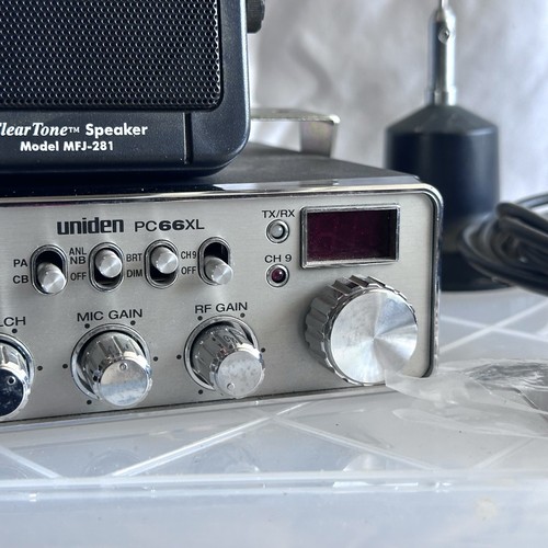 Uniden PC66XL 40-kanałowe radio cb (działające) czysty dźwięk, antena i mikrofon - Zdjęcie 4 z 14