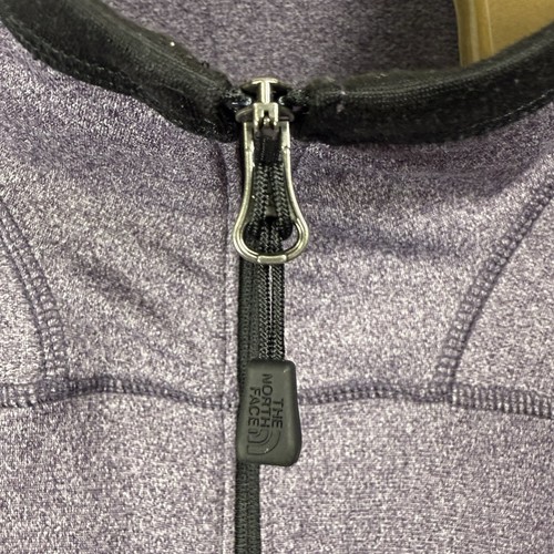 The North Face Mens Fleece 1/4 Zip Purple Black Color Block Quarter Zip Long XL - Picture 3 of 5