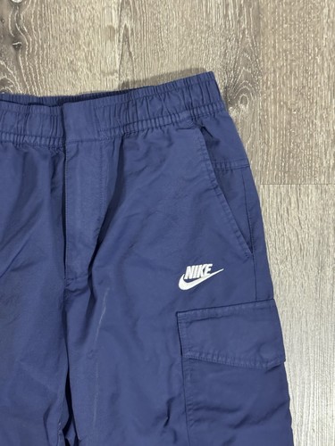 Pantalones cargo Nike utilitarios sin forro para hombre pequeños azules tejidos elásticos en la cintura bolsillos - Imagen 5 de 13