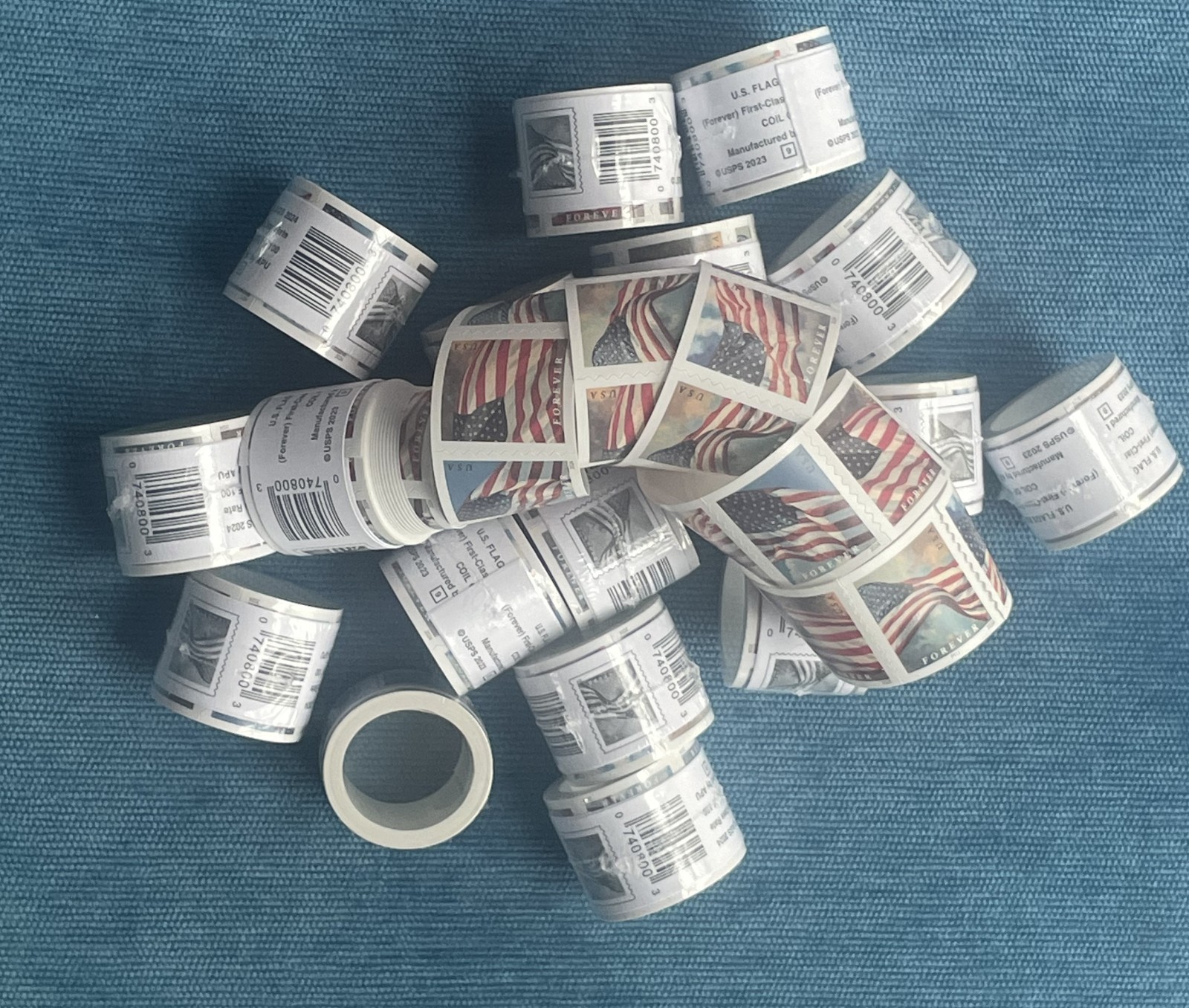 Collection 10 ROLLS Of 100 USPS Postage !!-1000 PCS-Special Sale