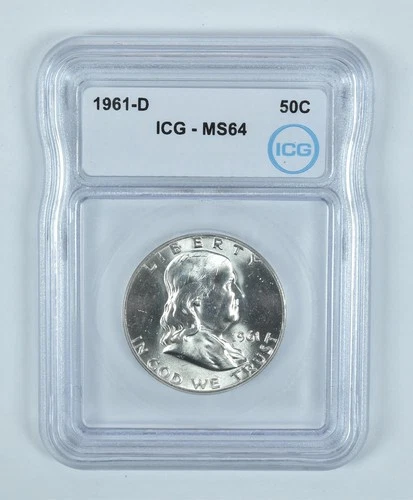1961-D Franklin Half Dollar MS64 ICG *3056