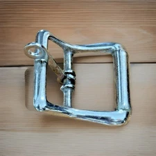 Stainless Steel Center Roller Bar Buckle 1-3/4" with Locking Tongue Set of 5