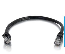 C2G 1m Cat6 550MHz Snagless Patch Cable Black Unshielded