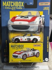 Matchbox Collettori Serie 2015 Mazda MX-5 Miata Auto da Corsa 1/64 Pneumatici Gomma
