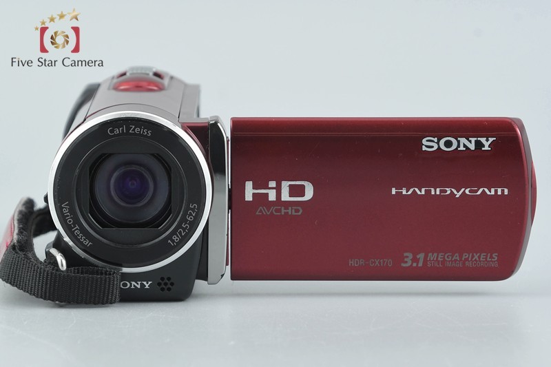 Sony Handycam HDR-CX170 Red HD Digital Video Camera [Japanese