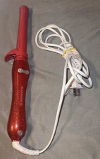 Beachwaver B1 Series Rotating Curling Iron Red Glitter 1 Inch BW16H3 WORKS!