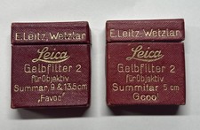 Lot Of 2 Leitz Wetzlar filters: Gcool Summitar 5cm, Favoo Summar 9 13.5cm READ 