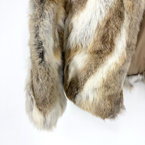 Rabbit Fur Coat Multicolor Size Large - Picture 4 of 5
