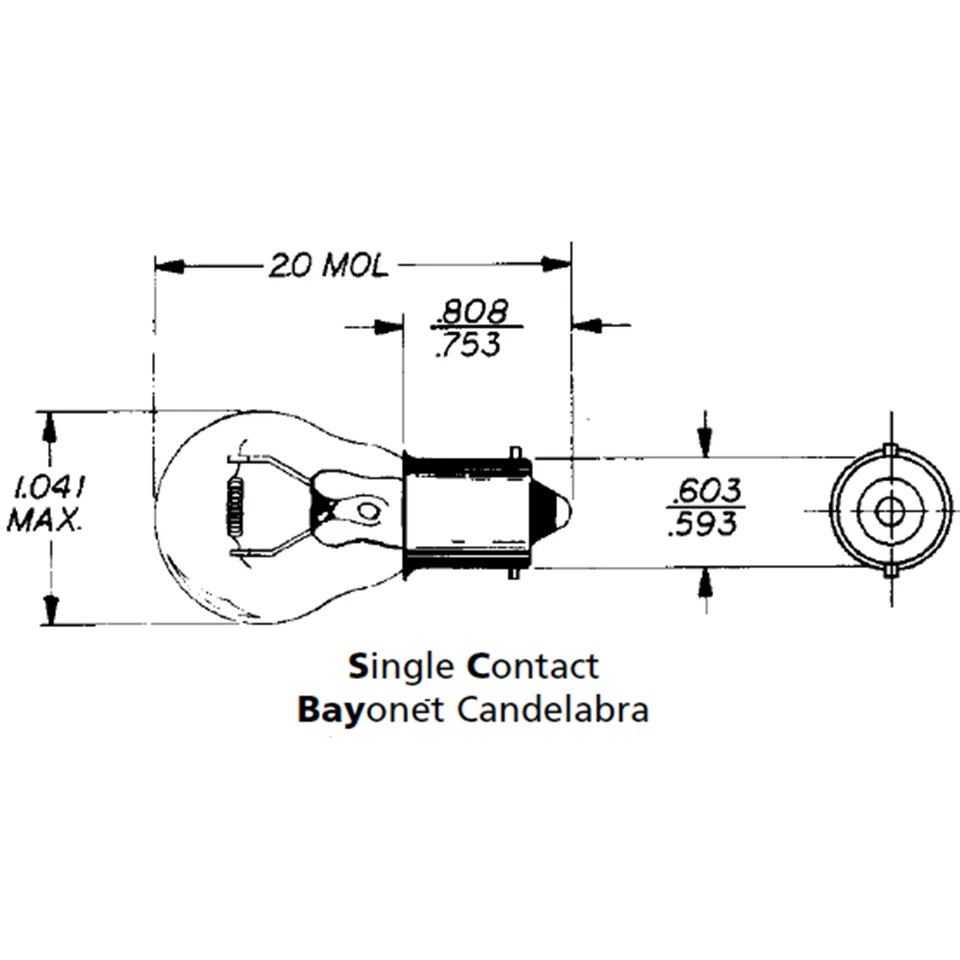 Bombillas de filamento único de señal de giro trasera paquete de 10 12 V aptas para Harley Repl. 68572-64B Foto 3 de 3