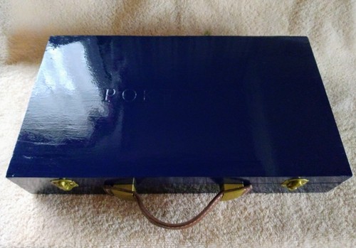 Light Weight Navy Blue Poker Chip Case - Picture 3 of 7