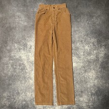Vintage 70s Levi's Corduroy Pants Tan High Waisted Straight Leg Womens Size 5