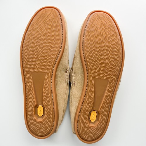 NWOT Easymoc Buckle Slip On Suede Leather Loafer Slipper Shoes Mens 12 Sand Tan - Picture 9 of 10