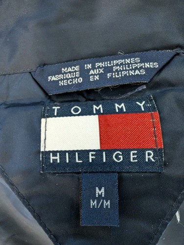 Tommy Hilfiger Reversible Puffer Vest Mens M Red White Blue Nylon Down 90's - Picture 9 of 19