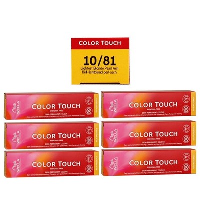 Wella Color Touch Rich Naturals 6 x 60 ml 10/81 hell lichtblond pearl asch Set