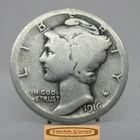 1916-S Mercury Silver Dime - #C55368NQ