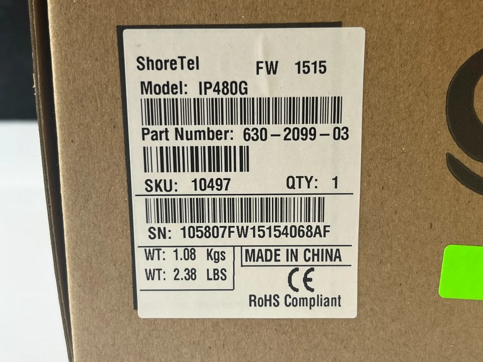 New Sealed Shoretel  IP480G VoIP Phone  | 630-2099-03 - Image 4 of 4