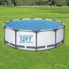 Solar Pool Heat Cover 12ft Round Swimming Pool Paddling Steel Pool