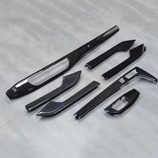 Carbon Fiber For 2017-21 Audi A4 B9 S4 Interior Trim Door Panels Dashboard Cover