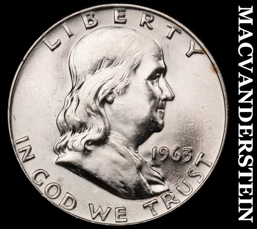 1963-D Franklin Half Dollar- Silver- Choice Gem Brilliant Uncirculated #i9436