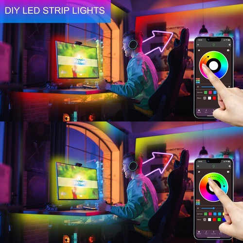 100ft Outdoor Led Strip Lights Waterproof IP68, RGB Led Rope Lights Outdoor W... - Picture 5 of 7